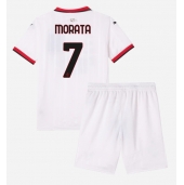 AC Milan Alvaro Morata #7 Replika Bortedrakt Barn 2024-25 Kortermet (+ bukser)