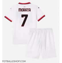 AC Milan Alvaro Morata #7 Replika Bortedrakt Barn 2024-25 Kortermet (+ bukser)