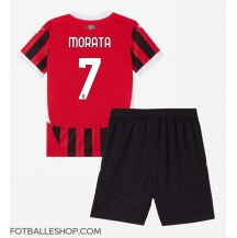 AC Milan Alvaro Morata #7 Replika Hjemmedrakt Barn 2024-25 Kortermet (+ bukser)