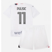 AC Milan Christian Pulisic #11 Replika Bortedrakt Barn 2023-24 Kortermet (+ bukser)