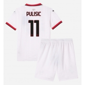 AC Milan Christian Pulisic #11 Replika Bortedrakt Barn 2024-25 Kortermet (+ bukser)