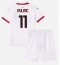 AC Milan Christian Pulisic #11 Replika Bortedrakt Barn 2024-25 Kortermet (+ bukser)