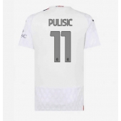 AC Milan Christian Pulisic #11 Replika Bortedrakt Dame 2023-24 Kortermet