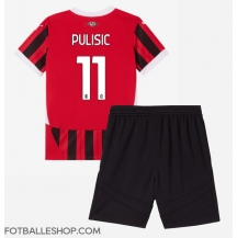 AC Milan Christian Pulisic #11 Replika Hjemmedrakt Barn 2024-25 Kortermet (+ bukser)