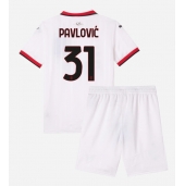 AC Milan Strahinja Pavlovic #31 Replika Bortedrakt Barn 2024-25 Kortermet (+ bukser)