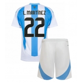 Argentina Lautaro Martinez #22 Replika Hjemmedrakt Barn Copa America 2024 Kortermet (+ bukser)