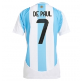 Argentina Rodrigo De Paul #7 Replika Hjemmedrakt Dame Copa America 2024 Kortermet