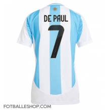 Argentina Rodrigo De Paul #7 Replika Hjemmedrakt Dame Copa America 2024 Kortermet