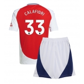 Arsenal Riccardo Calafiori #33 Replika Hjemmedrakt Barn 2024-25 Kortermet (+ bukser)