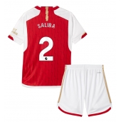 Arsenal William Saliba #2 Replika Hjemmedrakt Barn 2023-24 Kortermet (+ bukser)