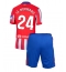 Atletico Madrid Robin Le Normand #24 Replika Hjemmedrakt Barn 2024-25 Kortermet (+ bukser)