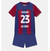 Barcelona Jules Kounde #23 Replika Hjemmedrakt Barn 2023-24 Kortermet (+ bukser)