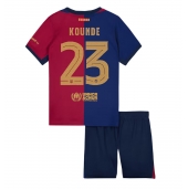 Barcelona Jules Kounde #23 Replika Hjemmedrakt Barn 2024-25 Kortermet (+ bukser)