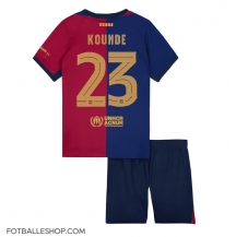 Barcelona Jules Kounde #23 Replika Hjemmedrakt Barn 2024-25 Kortermet (+ bukser)