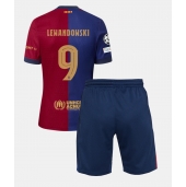 Barcelona Robert Lewandowski #9 Replika Hjemmedrakt Barn 2024-25 Kortermet (+ bukser)