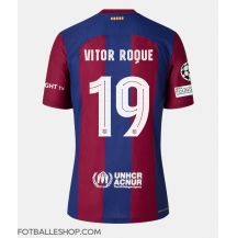 Barcelona Vitor Roque #19 Replika Hjemmedrakt Dame 2023-24 Kortermet