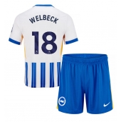 Brighton Danny Welbeck #18 Replika Hjemmedrakt Barn 2024-25 Kortermet (+ bukser)