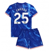 Chelsea Moises Caicedo #25 Replika Hjemmedrakt Barn 2024-25 Kortermet (+ bukser)