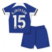 Chelsea Nicolas Jackson #15 Replika Hjemmedrakt Barn 2023-24 Kortermet (+ bukser)