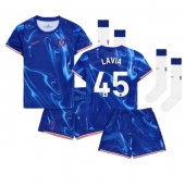 Chelsea Romeo Lavia #45 Replika Hjemmedrakt Barn 2024-25 Kortermet (+ bukser)