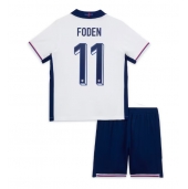 England Phil Foden #11 Replika Hjemmedrakt Barn EM 2024 Kortermet (+ bukser)