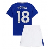 Everton Ashley Young #18 Replika Hjemmedrakt Barn 2024-25 Kortermet (+ bukser)