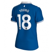 Everton Ashley Young #18 Replika Hjemmedrakt Dame 2023-24 Kortermet