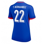 Frankrike Theo Hernandez #22 Replika Hjemmedrakt Dame EM 2024 Kortermet