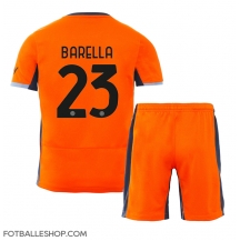 Inter Milan Nicolo Barella #23 Replika Tredjedrakt Barn 2023-24 Kortermet (+ bukser)