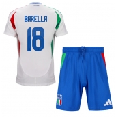 Italia Nicolo Barella #18 Replika Bortedrakt Barn EM 2024 Kortermet (+ bukser)