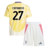 Juventus Andrea Cambiaso #27 Replika Bortedrakt Barn 2024-25 Kortermet (+ bukser)