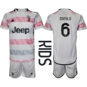 Juventus Danilo Luiz #6 Replika Bortedrakt Barn 2023-24 Kortermet (+ bukser)