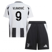 Juventus Dusan Vlahovic #9 Replika Hjemmedrakt Barn 2024-25 Kortermet (+ bukser)