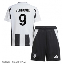 Juventus Dusan Vlahovic #9 Replika Hjemmedrakt Barn 2024-25 Kortermet (+ bukser)