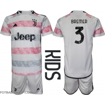 Juventus Gleison Bremer #3 Replika Bortedrakt Barn 2023-24 Kortermet (+ bukser)