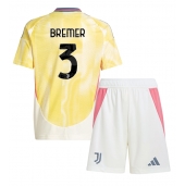 Juventus Gleison Bremer #3 Replika Bortedrakt Barn 2024-25 Kortermet (+ bukser)