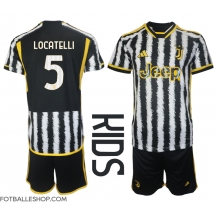 Juventus Manuel Locatelli #5 Replika Hjemmedrakt Barn 2023-24 Kortermet (+ bukser)