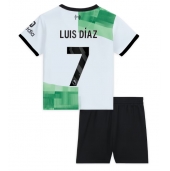 Liverpool Luis Diaz #7 Replika Bortedrakt Barn 2023-24 Kortermet (+ bukser)