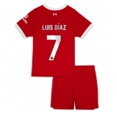 Liverpool Luis Diaz #7 Replika Hjemmedrakt Barn 2023-24 Kortermet (+ bukser)