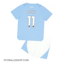 Manchester City Jeremy Doku #11 Replika Hjemmedrakt Barn 2023-24 Kortermet (+ bukser)