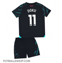 Manchester City Jeremy Doku #11 Replika Tredjedrakt Barn 2023-24 Kortermet (+ bukser)