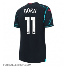 Manchester City Jeremy Doku #11 Replika Tredjedrakt Dame 2023-24 Kortermet