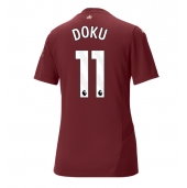 Manchester City Jeremy Doku #11 Replika Tredjedrakt Dame 2024-25 Kortermet