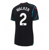 Manchester City Kyle Walker #2 Replika Tredjedrakt Dame 2023-24 Kortermet