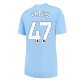 Manchester City Phil Foden #47 Replika Hjemmedrakt Dame 2023-24 Kortermet