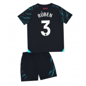 Manchester City Ruben Dias #3 Replika Tredjedrakt Barn 2023-24 Kortermet (+ bukser)