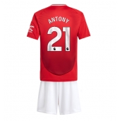 Manchester United Antony #21 Replika Hjemmedrakt Barn 2024-25 Kortermet (+ bukser)