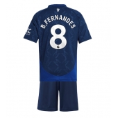 Manchester United Bruno Fernandes #8 Replika Bortedrakt Barn 2024-25 Kortermet (+ bukser)