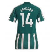 Manchester United Christian Eriksen #14 Replika Bortedrakt Dame 2023-24 Kortermet