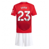 Manchester United Luke Shaw #23 Replika Hjemmedrakt Barn 2024-25 Kortermet (+ bukser)